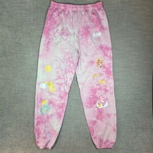 BSR By Samii Ryan In The Clouds Care Bears Tie-Dye Pink Sweatpants Womens Large